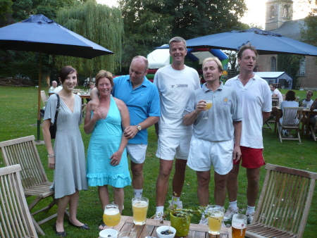 Barbara, Joelle et Jacky De Moté, Bernard Leroy, Alec et Gérard Coeckelberghs